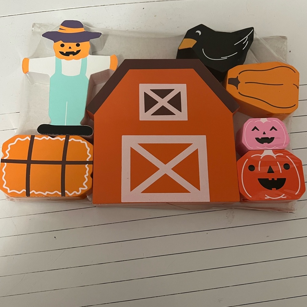 Farm-Themed Wooden Block Set for Kids